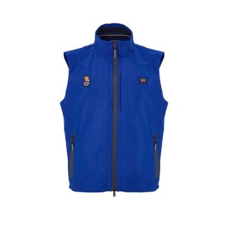 Paul & Shark Blue Polyester Sleveless Mens Jacket