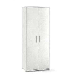 OEM Armario Multiusos De Dos Puertas En Ossido Blanco 71x41x H182 Cm