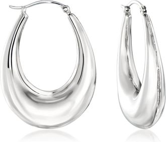 Ross-Simons Sterling Silver Graduated Hoop Earrings