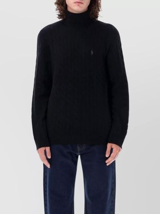 Polo Ralph Lauren cashmere wool cable knit turtleneck jumper