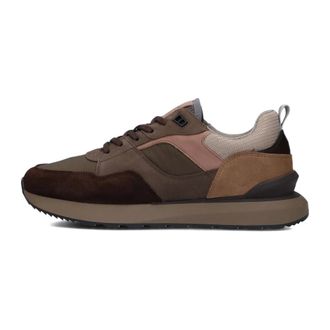 Clay Bruine Lage Sneakers voor Heren - Heren - Schoenen - Bruin - Maat: 42 EU Leer