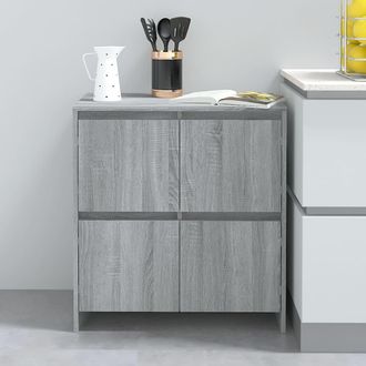 vidaXL Vidaxl - Aparador De Madera Contrachapada Gris Sonoma 70x41x75 Cm