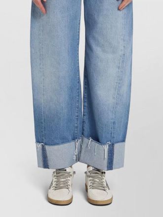 Mother high waist wide leg ankle cuff jeans