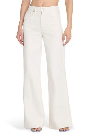 Good American Good Waist High Waist Wide Leg Palazzo Jeans in Cotton White at Nordstrom, Size 10