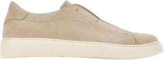 Eleventy Suede Slip-On Sneakers - Heren - Sneakers - Beige - 46 EU - Leer - Schoenen