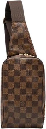 Louis Vuitton Pre-owned Fabric Crossbody Tas - Dames - Vintage Schoudertas - Bruin - ONE Size - Vintage
