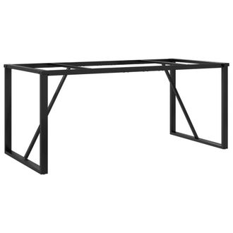 Berkfield Home Dining Table Legs O-Frame 160x80x73 cm Steel in Black | Size: 160 x 80 x 73 cm