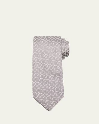 Charvet Mens Petite Tassel Silk Tie