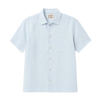 MC2 Saint Barth Short Sleeve Shirt - Heren - Korte mouwen Overhemden - Blauw - L - Overhemden