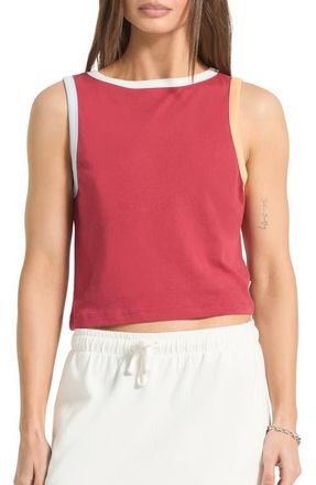 Brixton Carefree Cotton Crop Tank Top in Robust Red at Nordstrom, Size X-Small