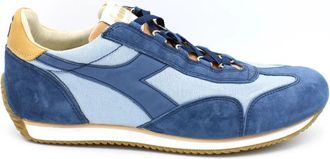 Diadora Canvas Stone Wash Sneaker Model - Heren - Sneakers - Blauw - 44 EU - Leer - Schoenen