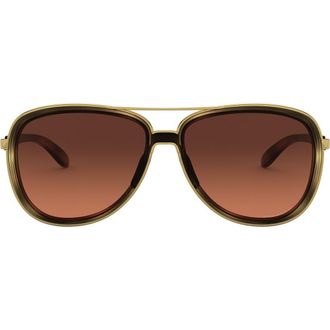 Oakley Split Time 58mm Prizm Pilot Sunglasses in Brown Tortoise/Prizm Brown at Nordstrom