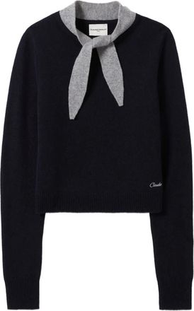 Claudie Pierlot Maglione con fiocco - Blu