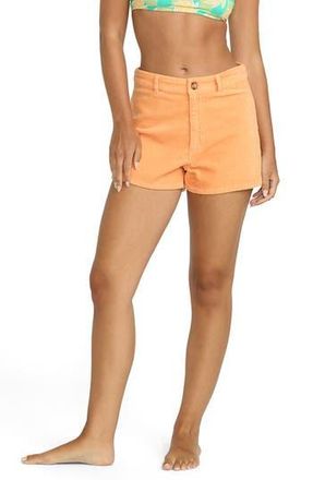Billabong Free Fall Corduroy Shorts in Tangy Peach at Nordstrom Rack, Size 25