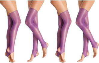 Lechery 4-Pack Womens Stirrup Thigh High Colored Cocktail Stockings in Purple at Nordstrom, Size Large/x-Large