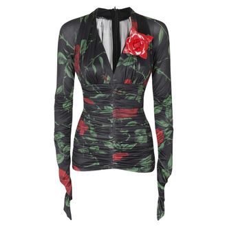 Blumarine Top de Jersey El&aacute;stico Estampado - Blouses & Shirts - Mujer - Multicolor - S