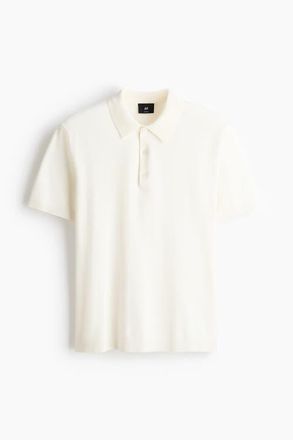 H&M Regular Fit Polo Shirt in Cream at Nordstrom, Size Xx-Large