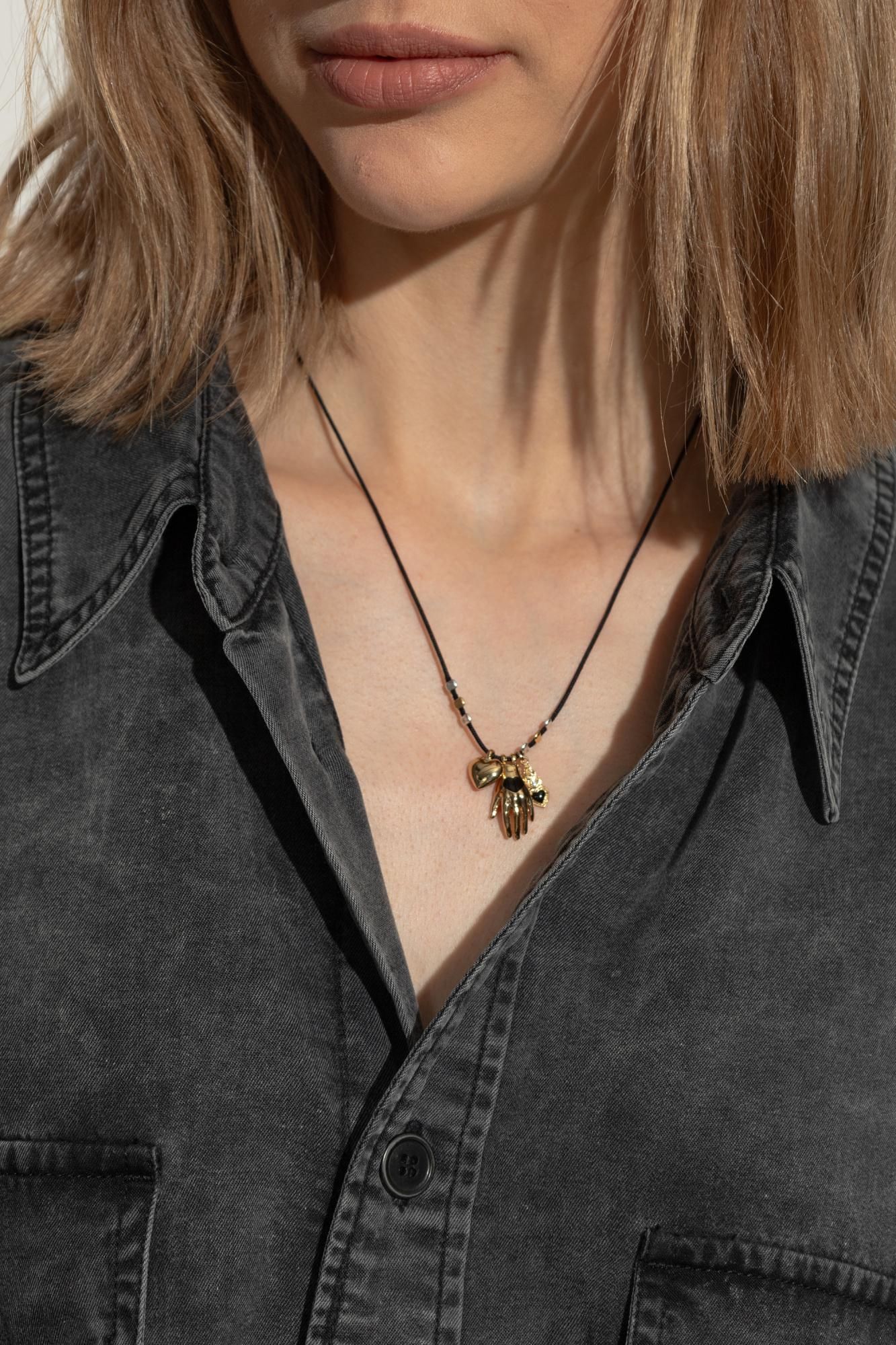 【関税込み】Isabel Marant ブラック My Car ネックレス ISABEL MARANT Casablanca ネックレス | ゴールドトーン