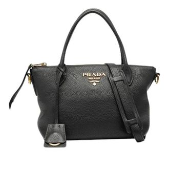 Prada Pre-owned Handbags, female, Black, Size: ONE SIZE Pre-owned Vintage Leather Handbag