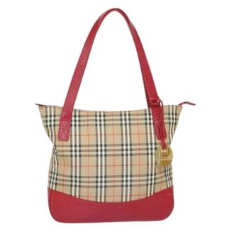Burberry Pre-owned Tote Bags, female, Beige, Size: ONE SIZE Pre-owned Nova Check Tote