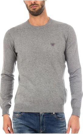 Armani Jeans Cozy Knit Sweater - Heren - Ronde hals truien - Grijs - S - Truien & Vesten