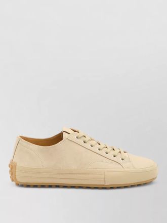 Tod's suede leather sneakers raised pebble sole