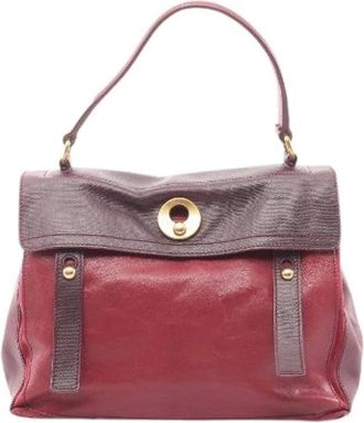 Saint Laurent Pre-owned Handbags, female, Red, Size: ONE SIZE Pre-owned Muse Two Leather Handbag