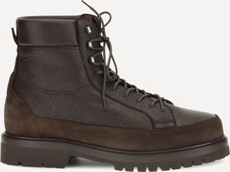 Brunello Cucinelli Explorer d&eacute;lav&eacute; deer leather and suede Booties Male 44