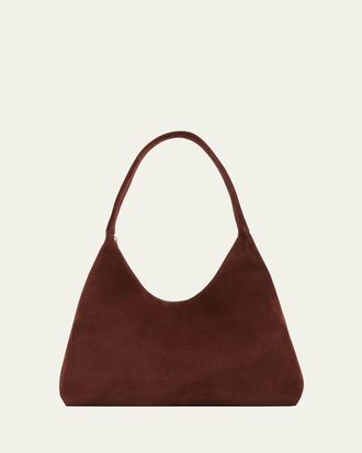 Mansur Gavriel Candy Zip Suede Shoulder Bag