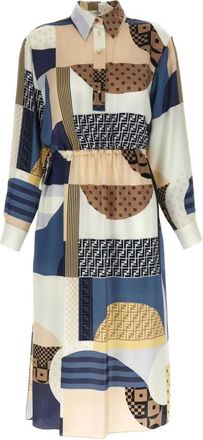 Fendi Dames, Jurken, Veelkleurig, Maat: S