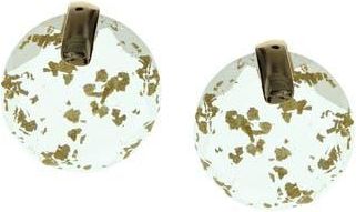 Olivia Welles Didi Cut Ice Stud Earrings in Gold /Clear at Nordstrom Rack