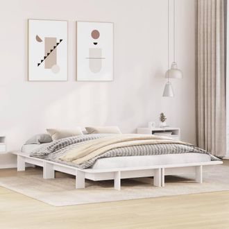 Berkfield Home Bed Frame without Mattress White 140x190 cm Solid Wood Pine