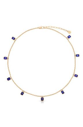 Ettika Deco Charm Necklace in Sapphire at Nordstrom