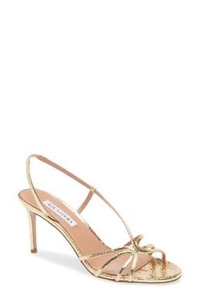 Aquazzura Talk to Me Sandal in Soft Gold at Nordstrom, Size 7.5Us