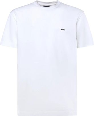 Dsquared2 T-shirt met ronde hals - Heren - T-shirts - Wit - S - Katoen - Tops