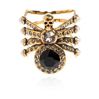 Alexander McQueen Alexander McQueen, Rings, female, Yellow, Size: 52 MM Spider Ring