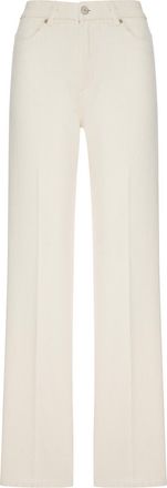 Seafarer Straight-Leg White Denim Jeans With Logo Tape