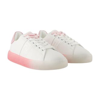 Versace Womens Colour-Block Calfskin Sneaker White