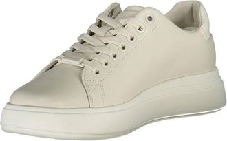 Calvin Klein Leather Sneaker - Beige