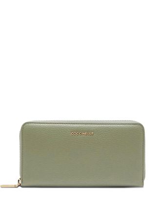 Coccinelle leather zip wallet - Green