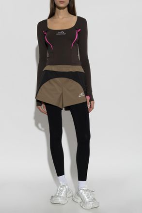 Balenciaga Top With Z Logo, Womens, Brown