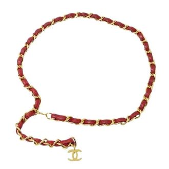 Chanel Pre-owned Belts, female, Red, Size: ONE SIZE Pre-owned Chain belt