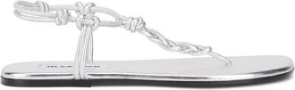 Jil Sander Tangle Flat Sandal - Dames - Sandalen - Grijs - 37 1/2 EU - Leer - Schoenen