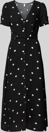 Vero Moda Tailliertes Freizeitkleid mit Allover-Muster Modell JOAN in Black, Gr&ouml;&szlig;e XL