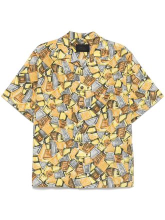 Prada Camicia con stampa - Giallo