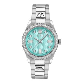 Philipp Plein Queen Watch - Dames - Horloges - Blauw - ONE Size - Leer - Accessoires