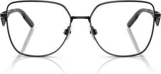 Dolce & Gabbana 56mm Square Optical Glasses in Black at Nordstrom