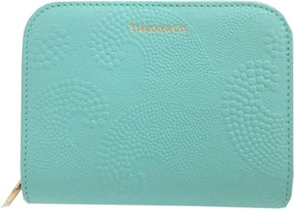 Tiffany & Co. Blue Leather Coin Purse/Coin Case (Pre-Owned)