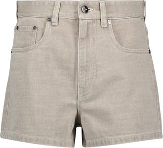 Fendi Denim Shorts, female, Gray, Size: XS High-Waisted Denim Shorts