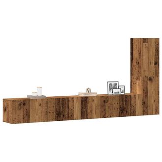 Berkfield Home 3 Piece TV Cabinet Set Wall-mounted Old Wood Engineered Wood
